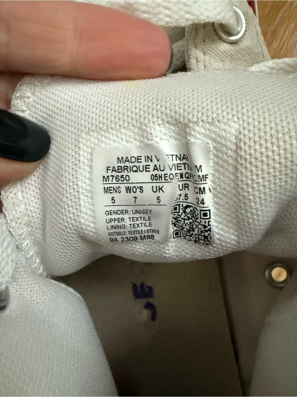 Converse High Top Sneakers in Cream with Navy Star